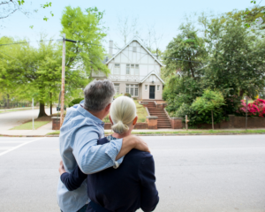 Couple looking at a home